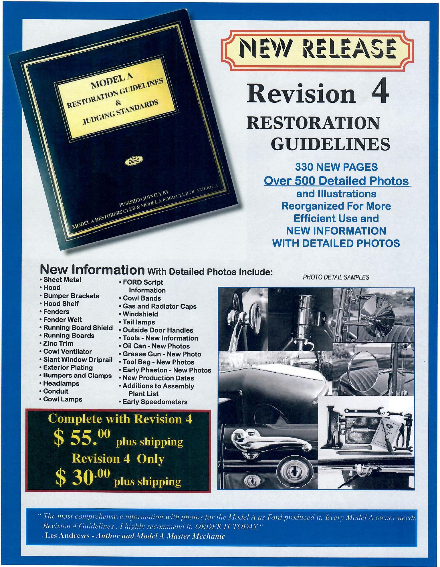 Revision 4 Model A Restoration Guidelines (2016)